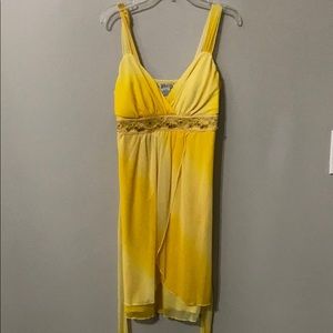 Yellow cocktail dress